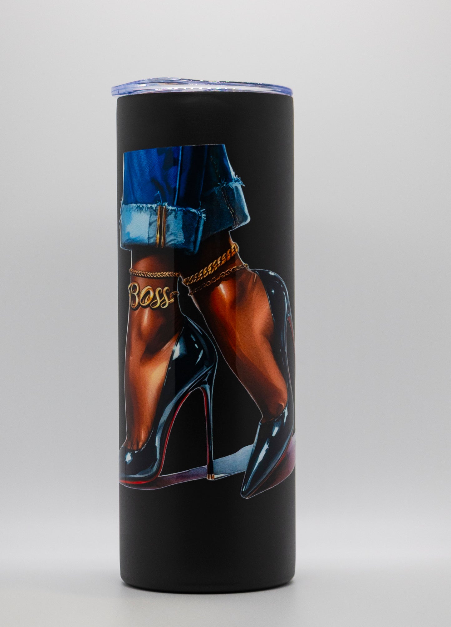 Boss in Heels Black Tumbler