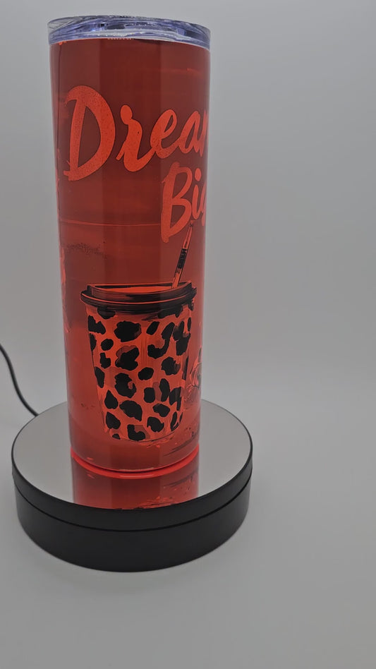 Dream Big Boss Tumbler Neon Orange