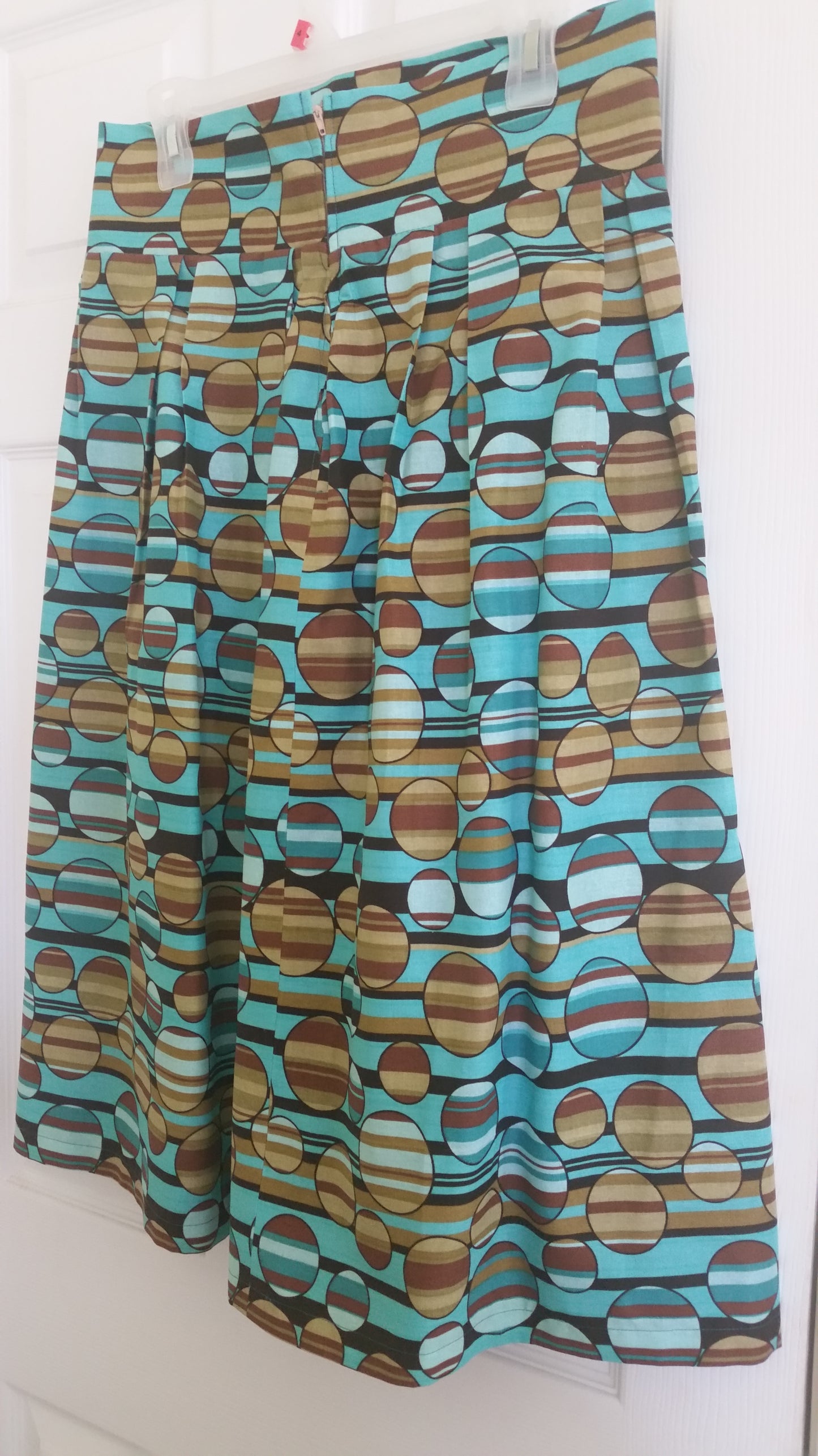 Box Pleated Maxi or Midi Skirt African Print