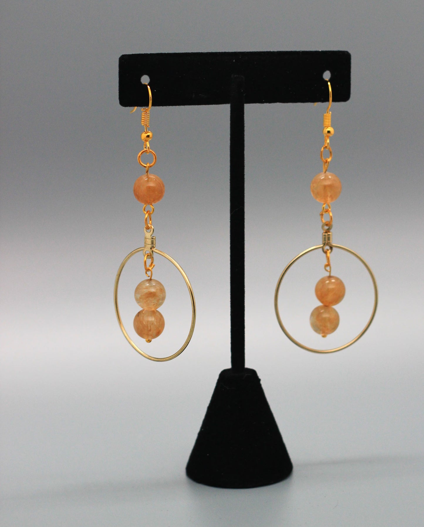 Champagne Glass Bead Earrings