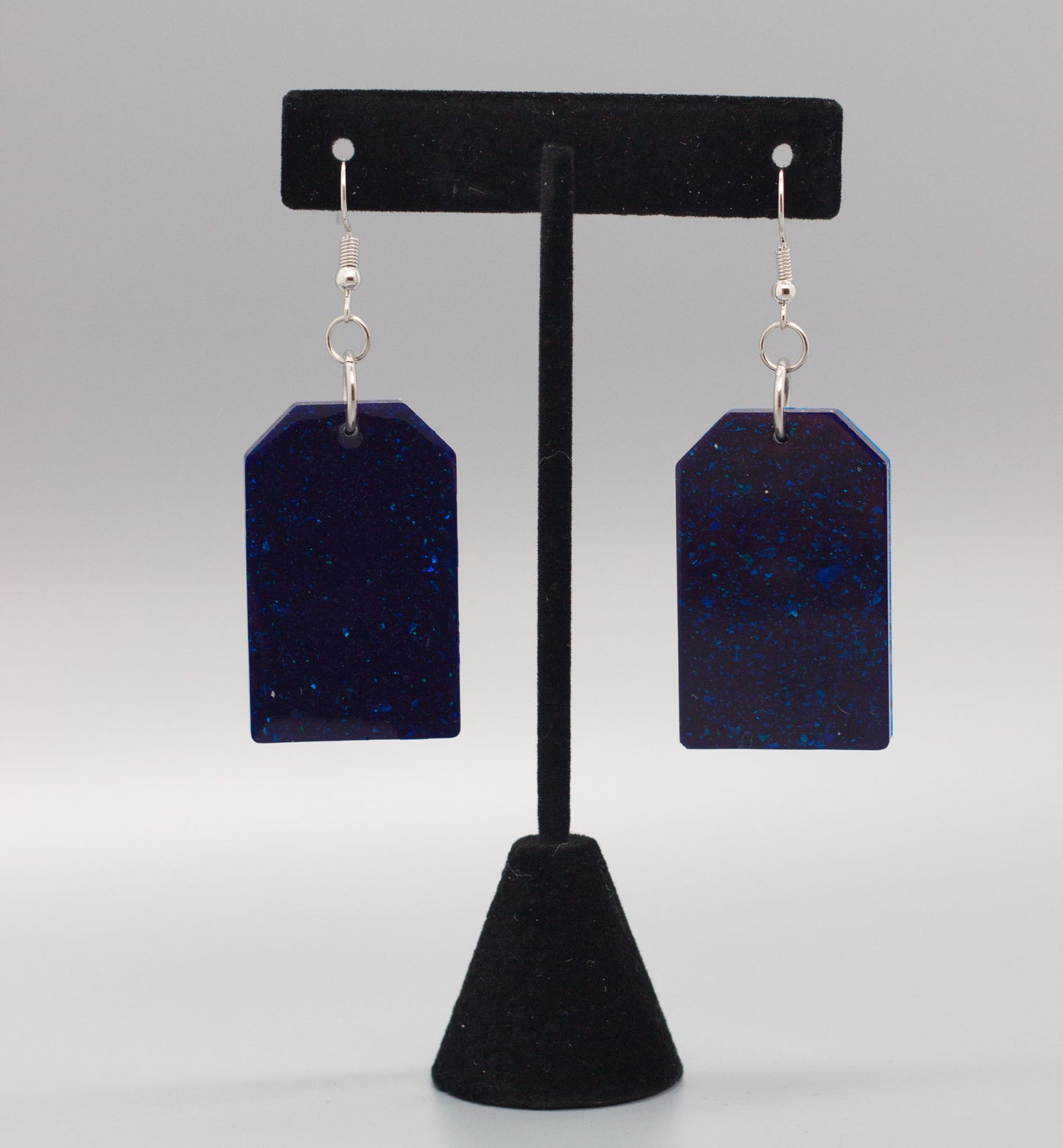 Navy Blue Earring (Square/Rectangle) Shape