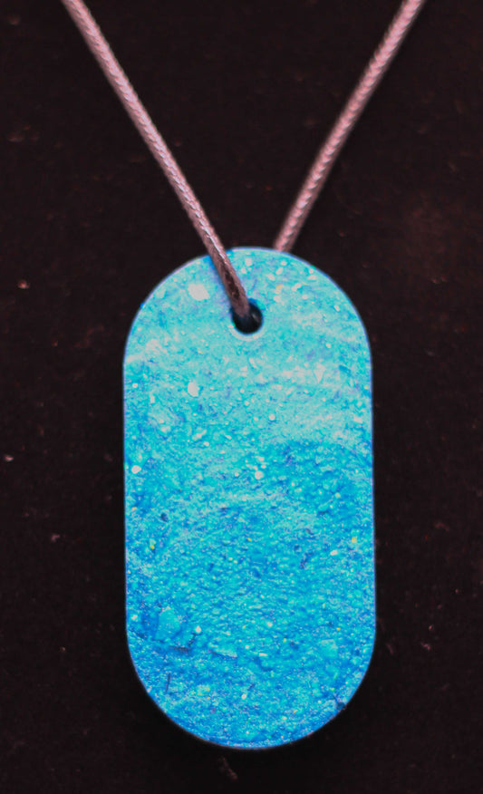 Teal Oval Shape Pendant